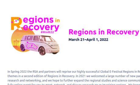 Regions in Recovery Global E-Festival, 21.3.–1.4.2022: Regional Studies Association – účast zdarma pro neprezentující účastníky
