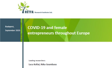 Studie institutu HÉTFA, na jejímž výzkumu KREG aktivně participovala: „COVID-19 and female entrepreneurs throughout Europe“